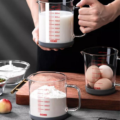 300ml Glass Cup With Scale, High Temperature Resistant